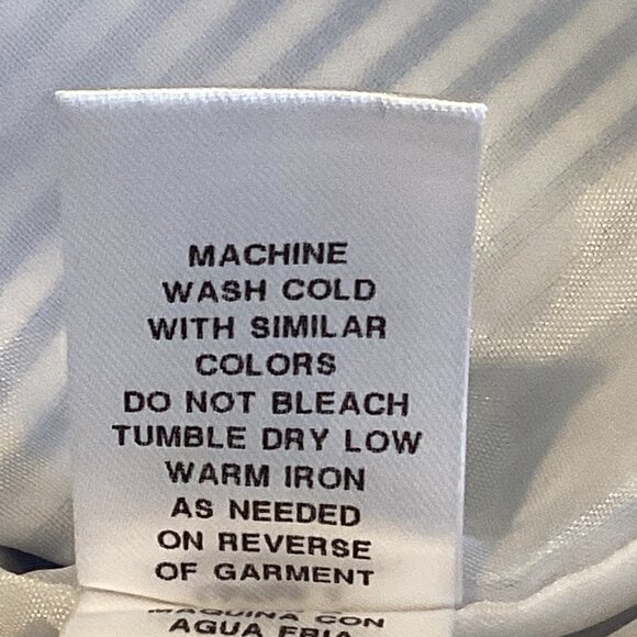 London Times Seersucker & Crochet Lace 60s/70s Shift Dress Sz 6 Blue/White 250C - Picture 11 of 11